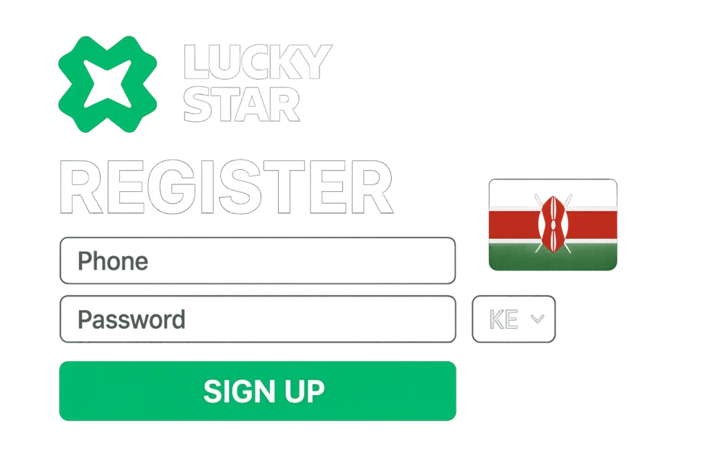 Lucky Star Register - Sign up process for online casino gaming in Kenya
